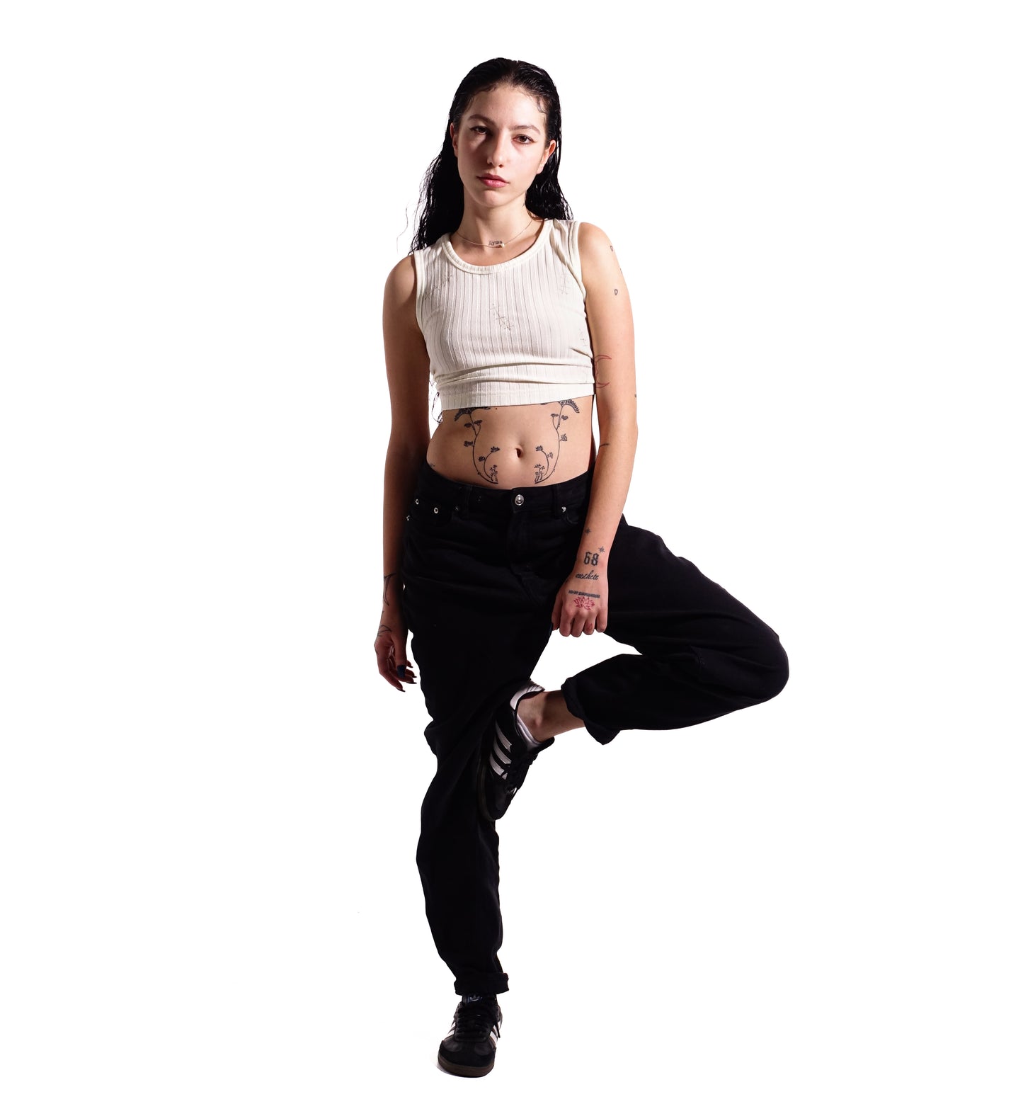 "summer24" tank top /ecru/