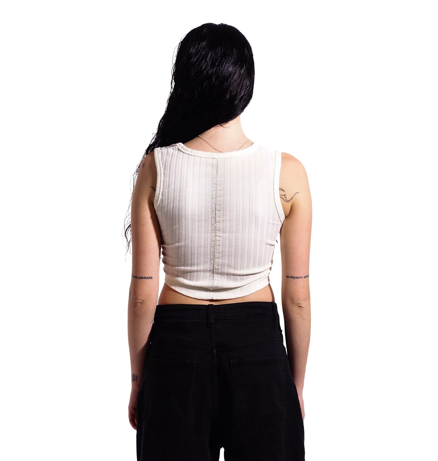 "summer24" tank top /ecru/