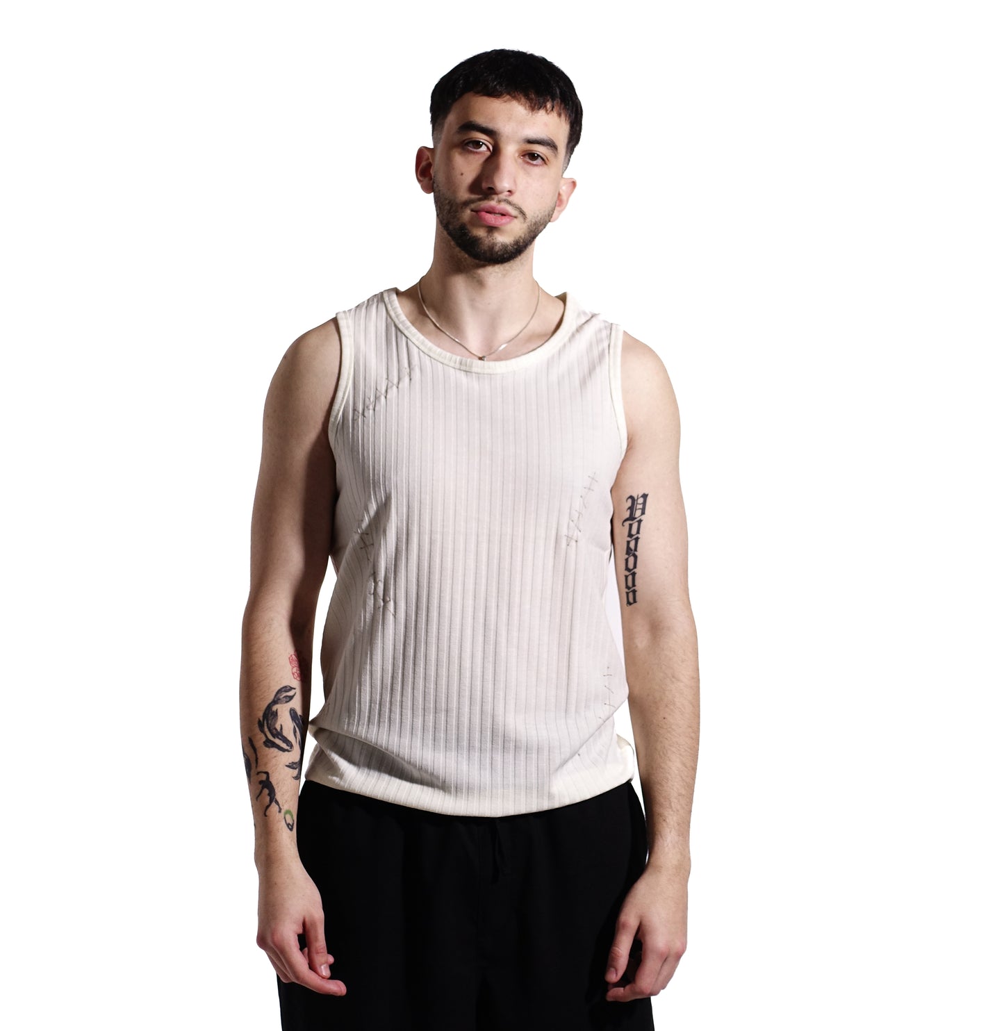 "summer24" tank top /ecru/